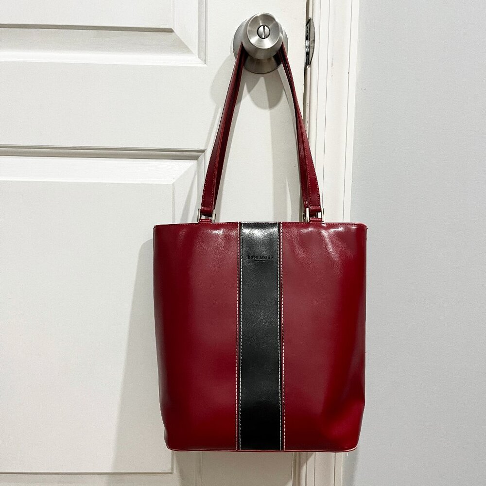 kate spade Red & Black Stripe Shoulder Bag